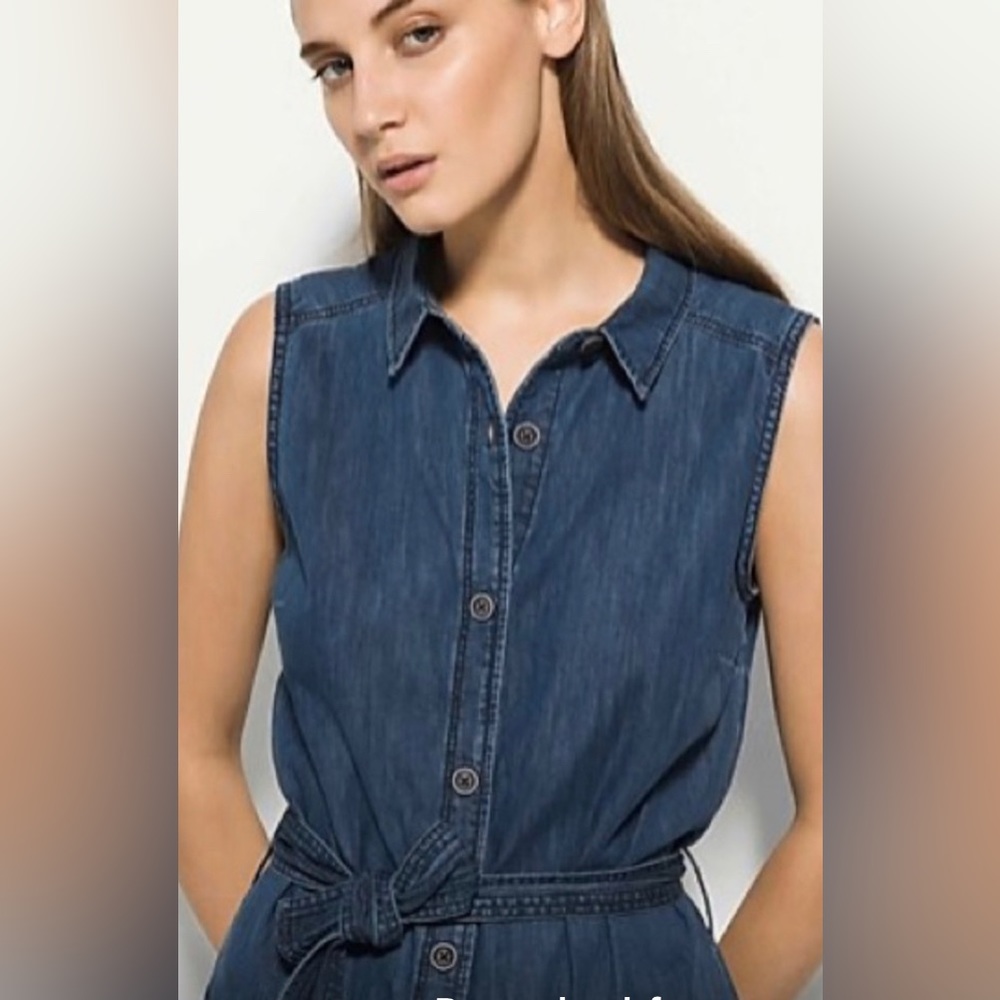 Buttery Soft Denim Blue Pocket Romper Jumpsuit - Picture 4 of 10